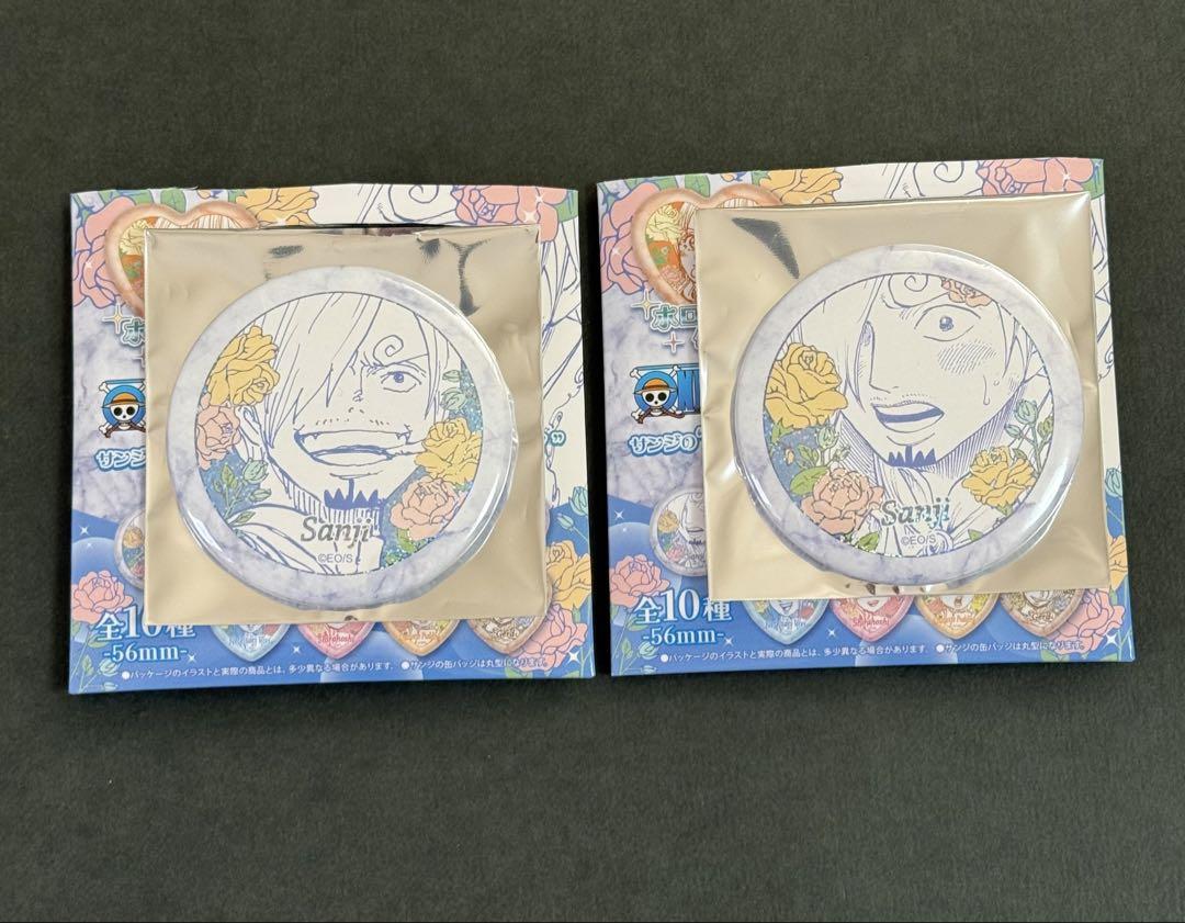 ワンピース　サンジ　ここがオールブルー だ　ハート缶バッジ　ビビ　12個 ONE PIECE』サンジの“ここがオールブルーだ