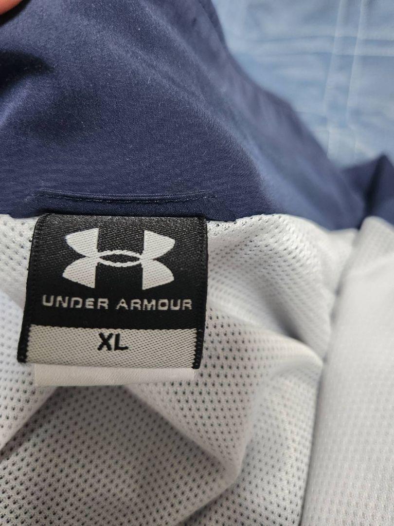 UNDER ARMOUR　アンダーアーマー　ナイロンジャージ　ネイビー上XL下L