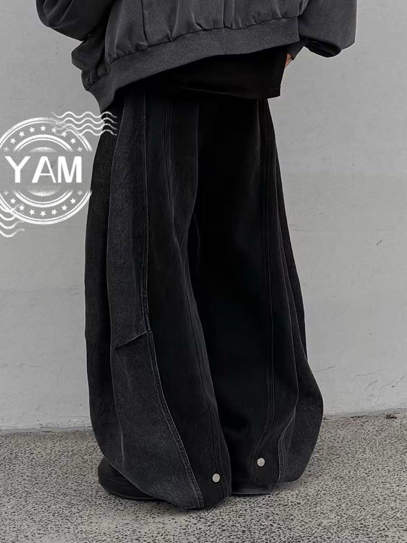 RELABEL 取り外しヒップフラップ付きワイドジーンズ baggy