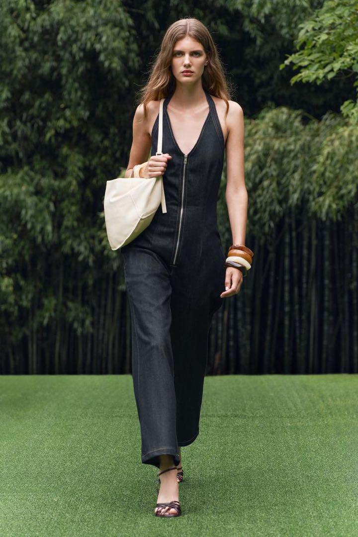 新品 ZARA 定価13,590円 ロング丈 デニムジャンプスーツ S 完売