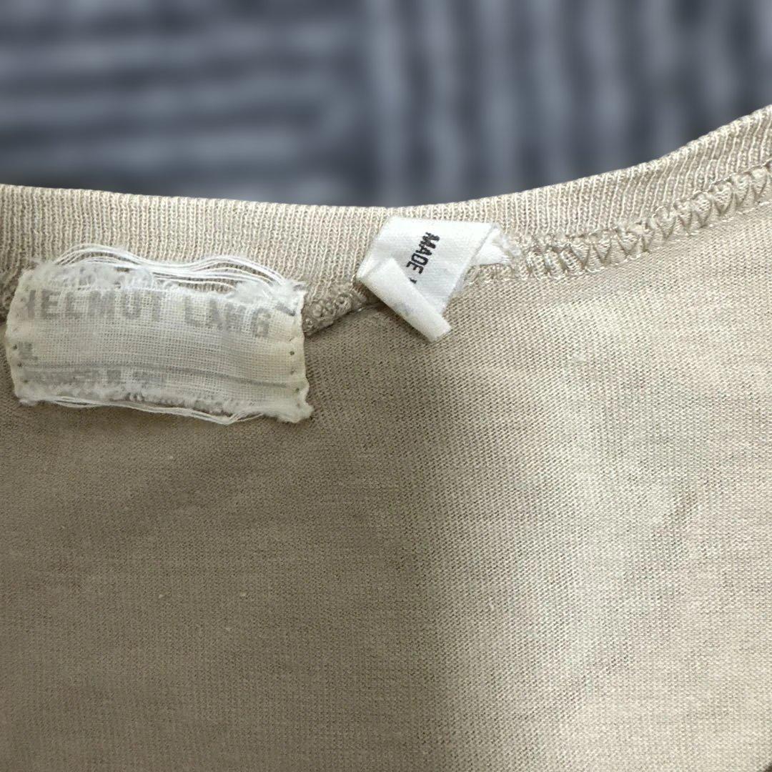 HELMUT LANG 本人期ベージュ Tシャツ S - メルカリ