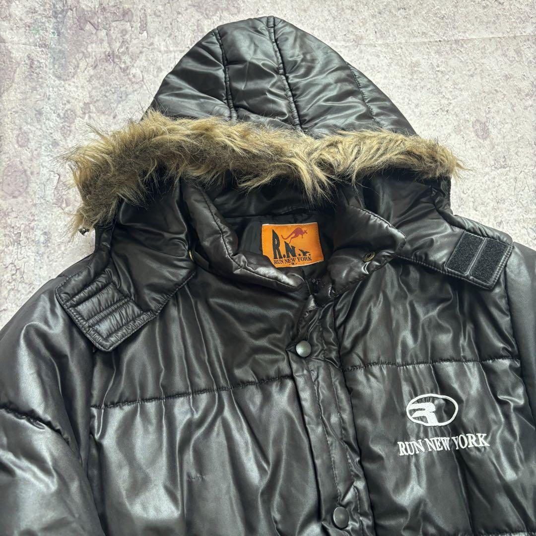 ジャケット・アウター archive grunge fur down jacket BLK M