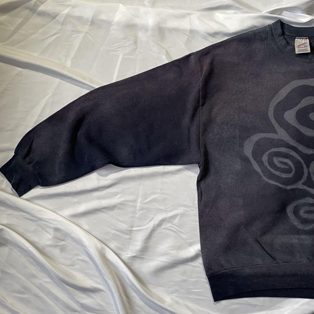 USA製 90s Jerzees Spiral Design 短丈 スウェット