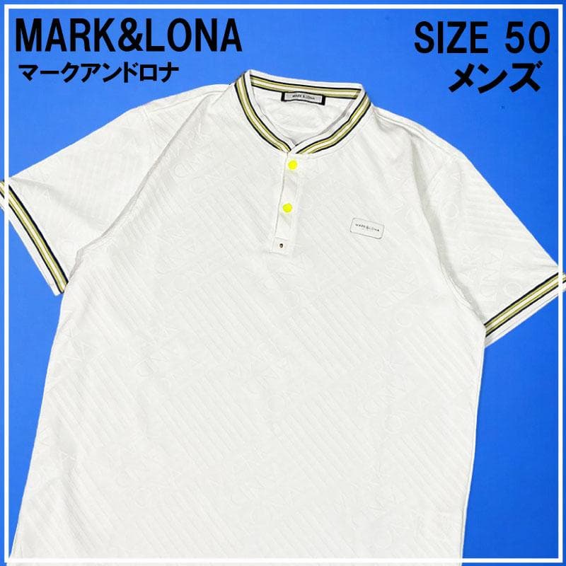 MARC＆LONA ゴルフウェア　Tシャツ　50 MARK&LONA ホワイト Tシャツ サイズ50 マークアンドロナ ゴルフ