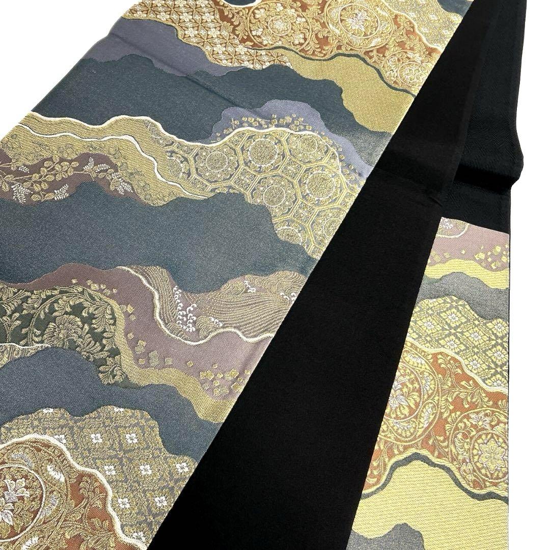 半額以下で買えるクーポン特集 未着用 袋帯 霞取り 唐花模様 花菱 華紋 金糸 着物 053a p 着物・浴衣