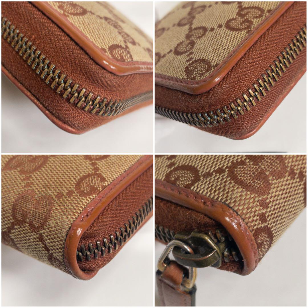 美品☆GUCCI グッチNYコラボGG ラウンドファスナー長財布GGキャンバス