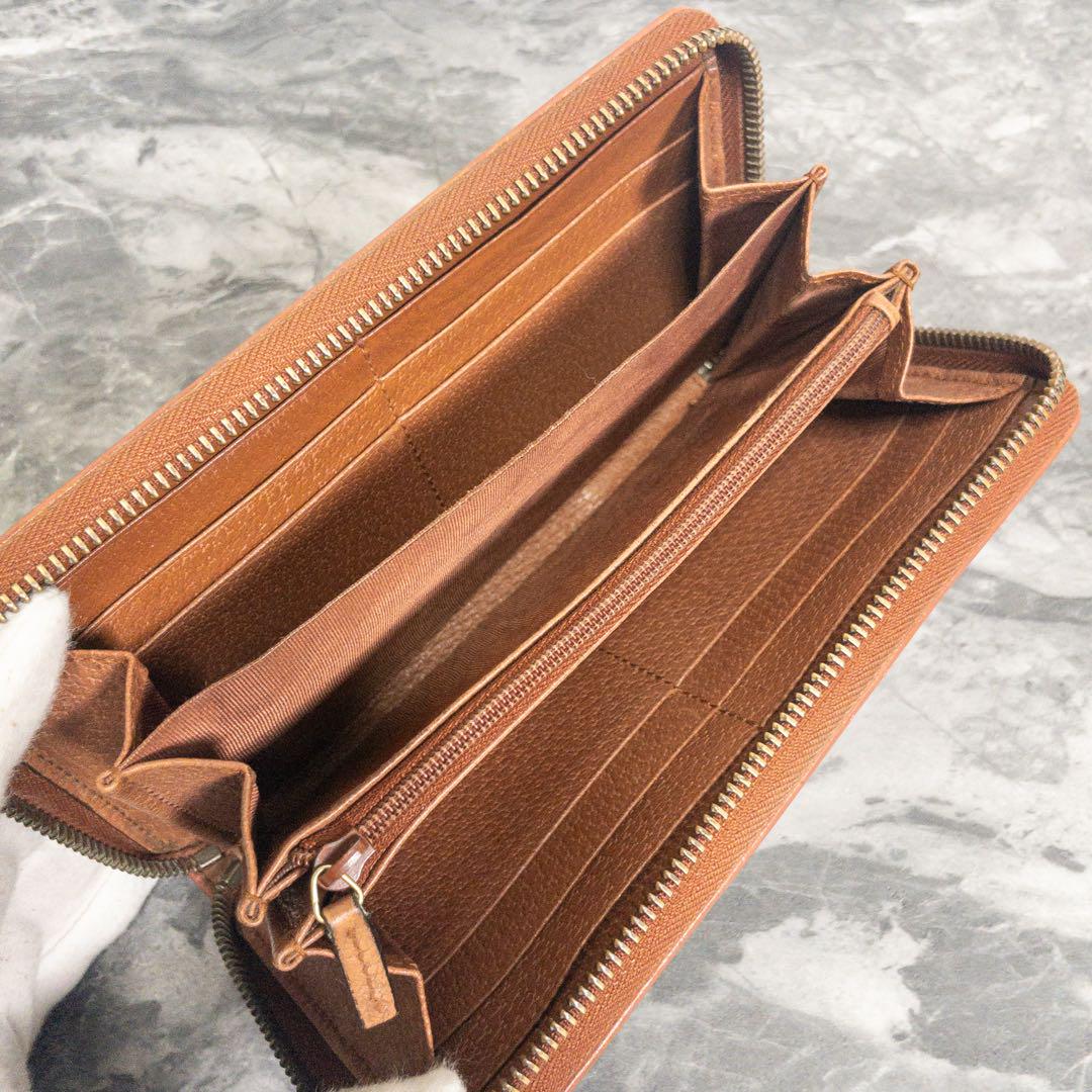 美品☆GUCCI グッチNYコラボGG ラウンドファスナー長財布GGキャンバス
