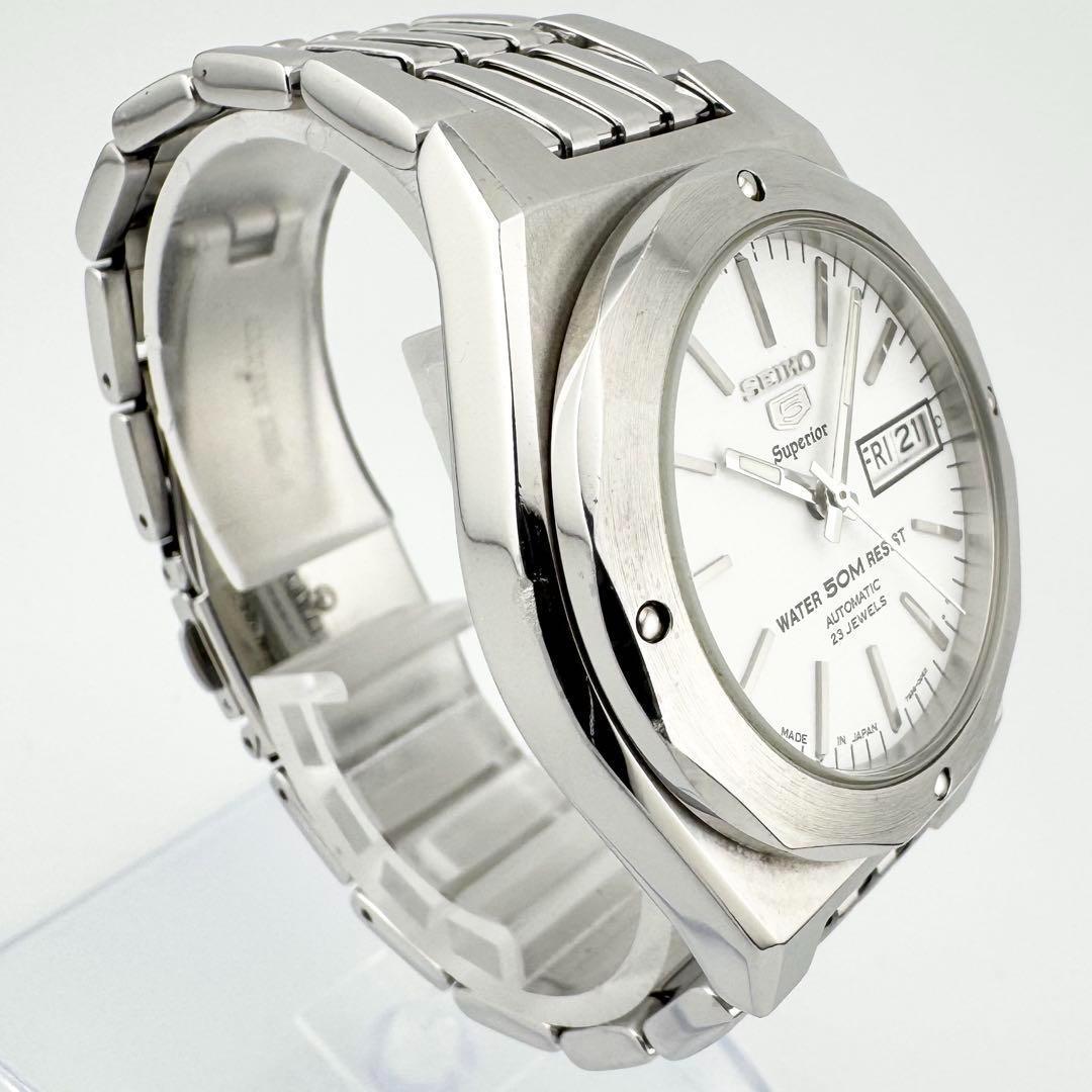 状態良好品 SEIKO5 スーペリア 7S36-00H0 メンズ 自動巻腕時計
