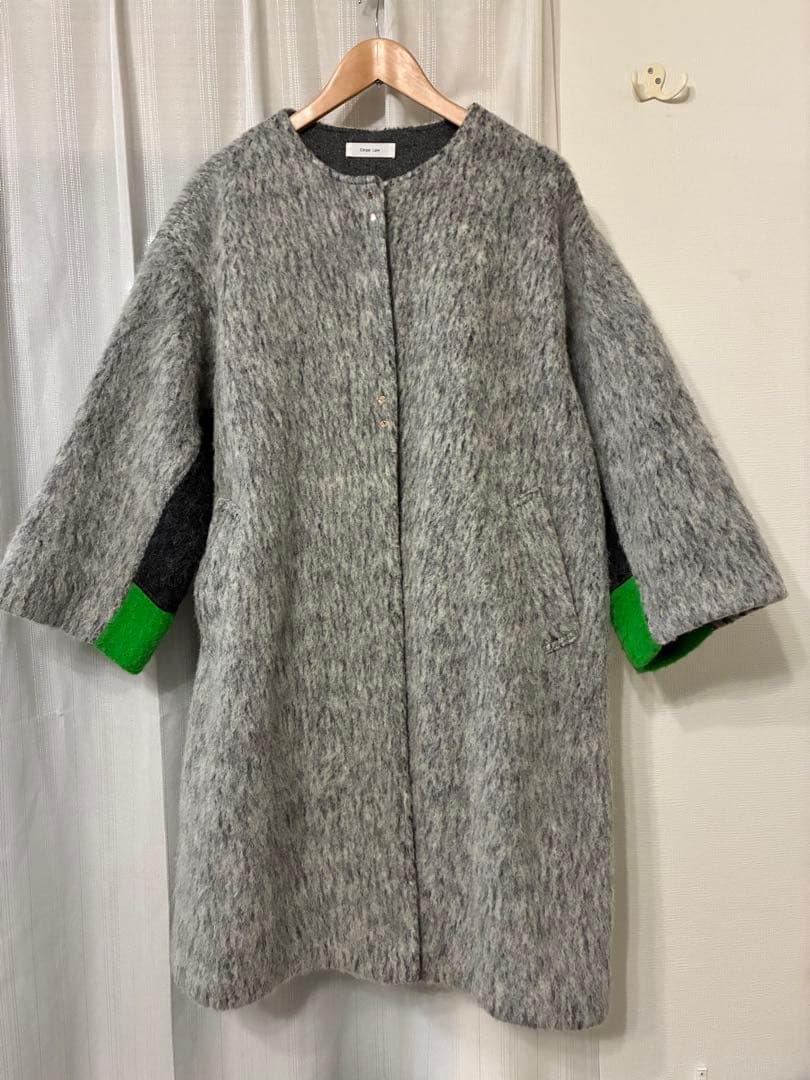Eimee Law マーブルシャギーロングコート グレー 黒 緑 SIZE Eimee Law