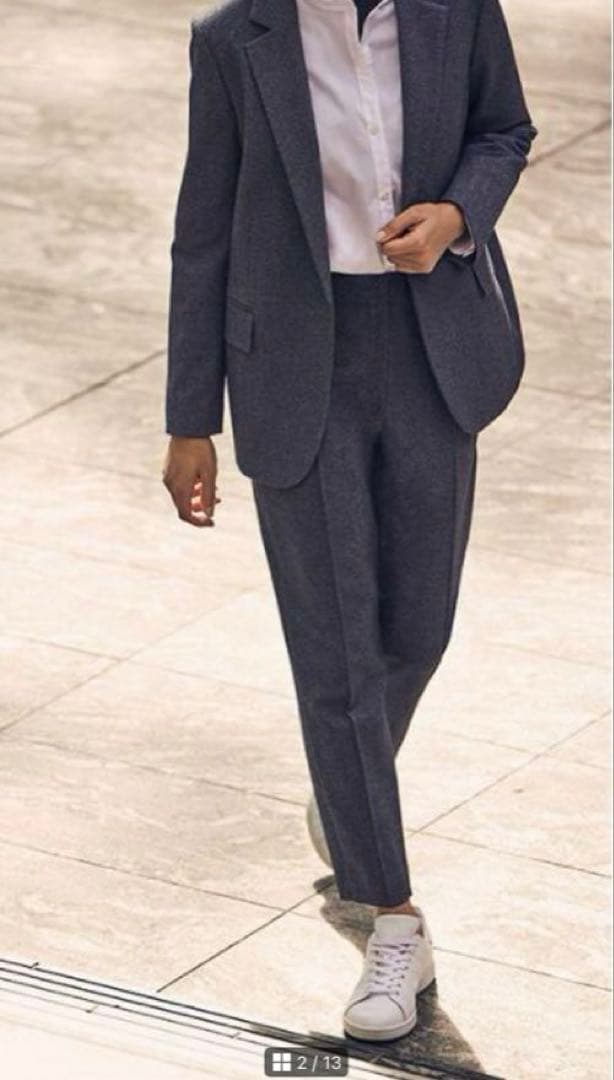 新品未使用　Theory セオリー ソフトツイルウエストタブパンツ インディゴ