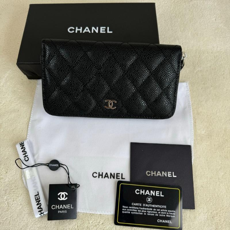 CHANEL 長財布 黒 キルティング