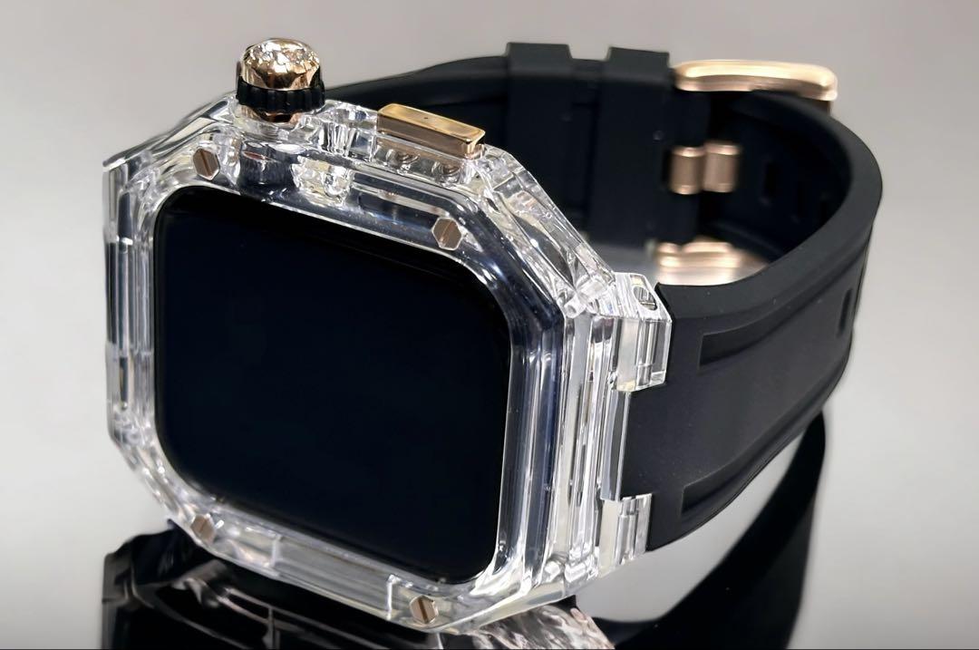 cb★アップルウォッチ　ラバーベルト カバー　Apple Watchバンド