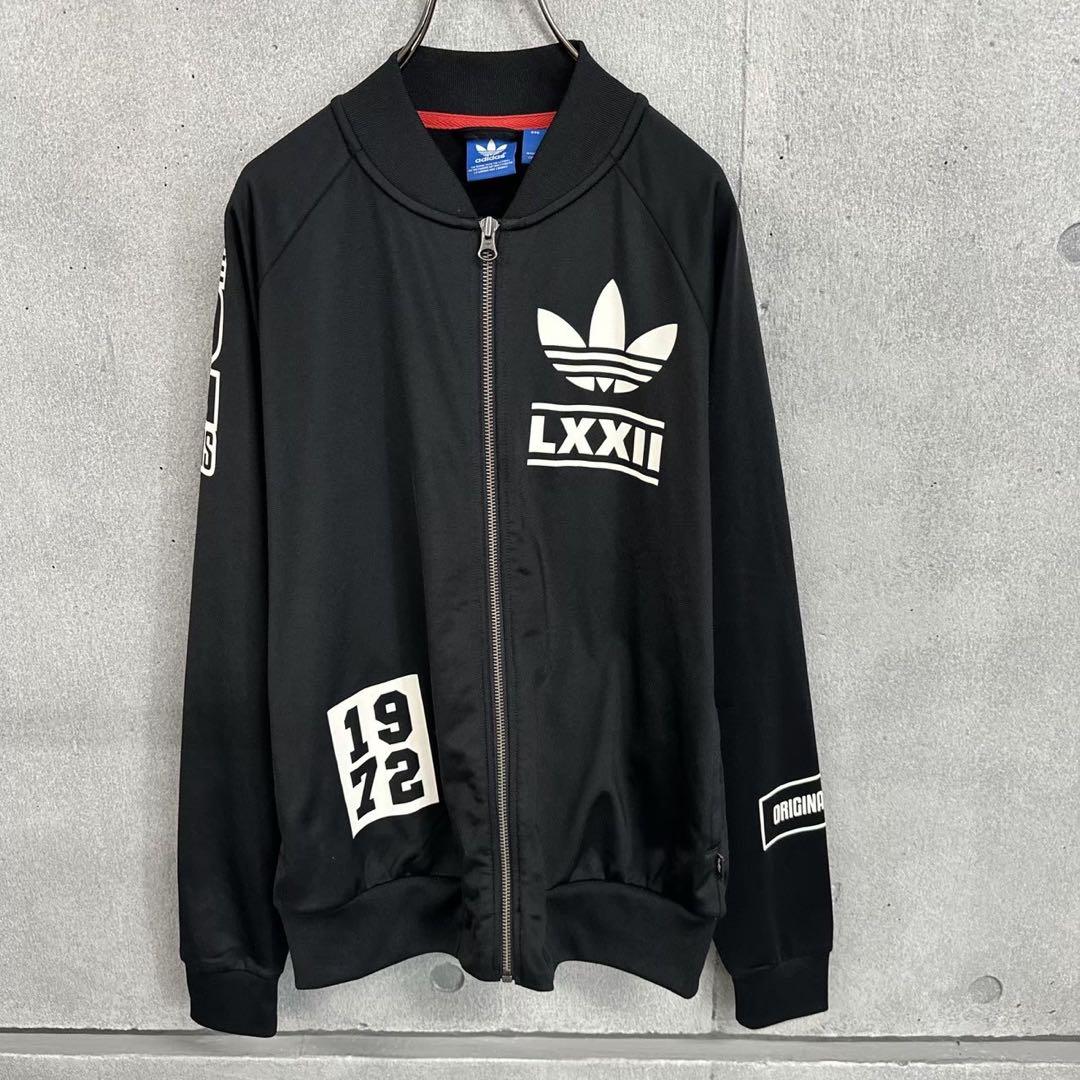 adidas トラックジャケット　ブラック　メンズS相当