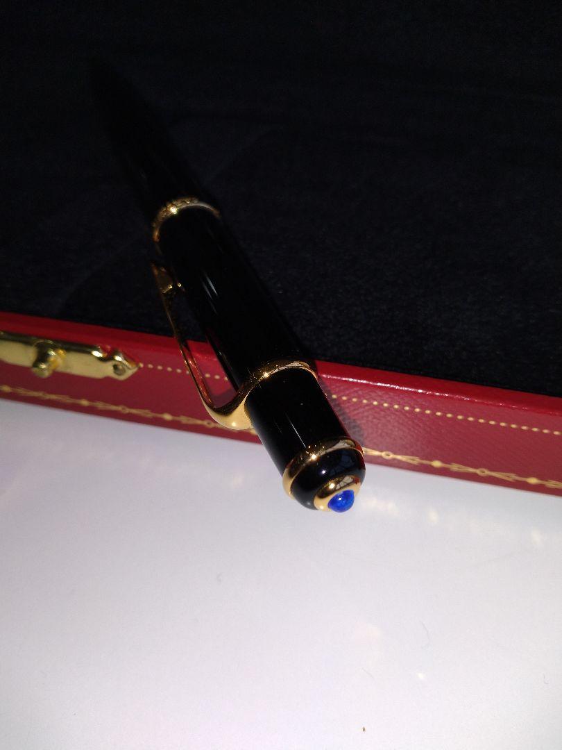 Cartier ボールペン 黒 ゴールド装飾
