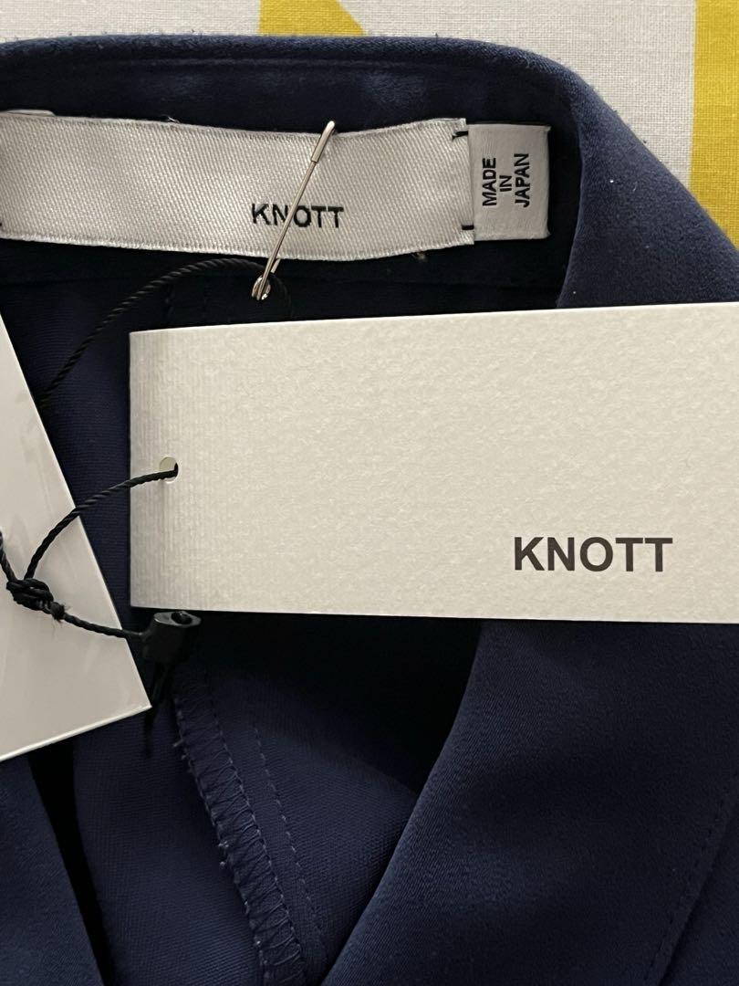 KNOTT ネイビー ノースリーブチュニック　ブラウス　トップス　サイズ　1