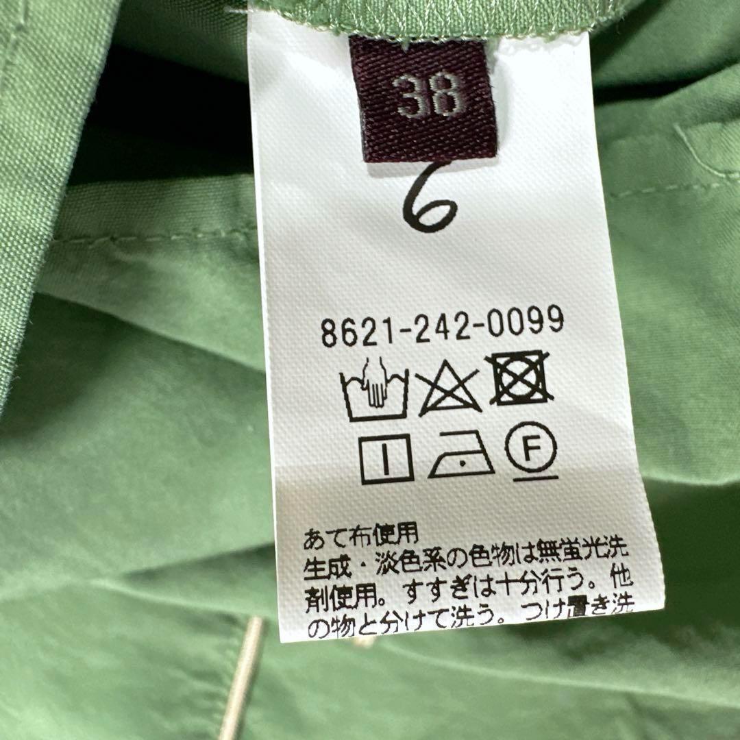 ROKU 6 コットンパイピングシャツ　ブラウス　38 7分袖 スタンドカラー mdprevattcaulkingandwaterproofing.com