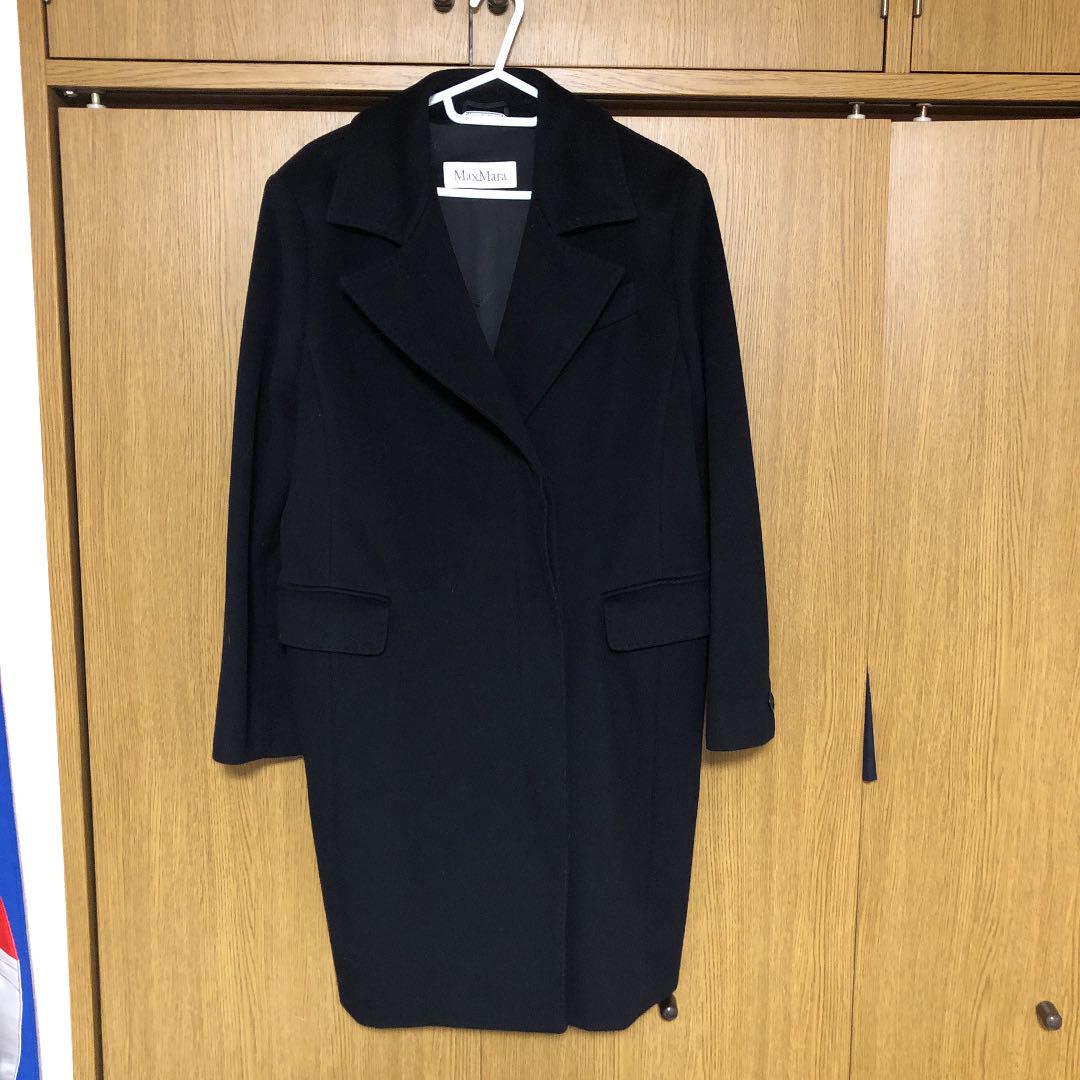 50%割引ブラック系,L【超特価sale開催】 MaxMara ロングコート 黒 ...