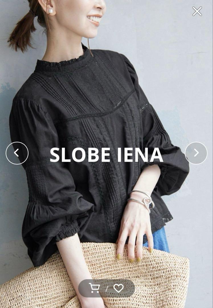週末価格！SLOBE IENAマニーレース ピンタックブラウス　美品