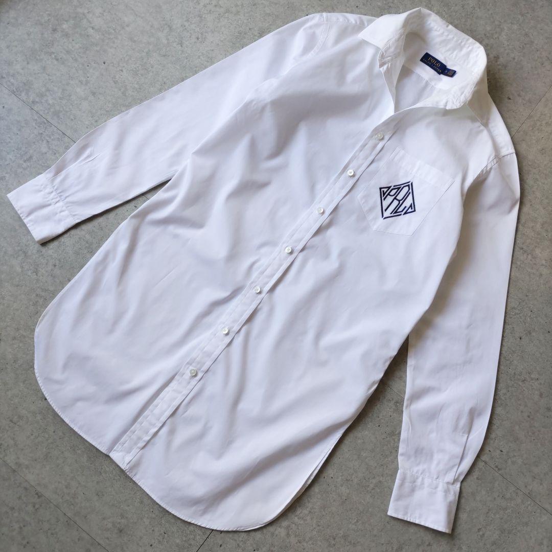 ポロラルフローレン M-L ロングシャツ 長袖 チュニック ワンピース