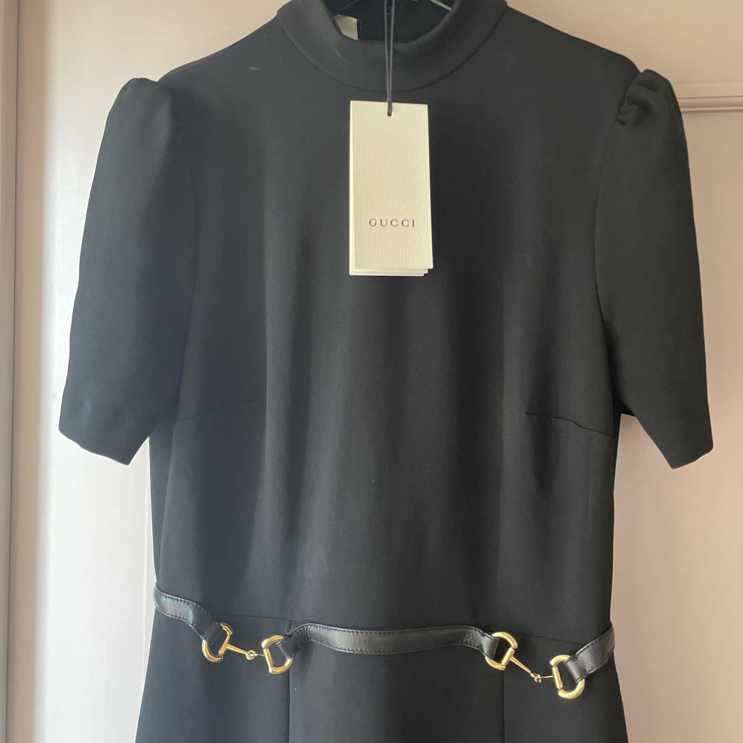 GUCCI グッチ　ビットワンピース　ブラック　Lサイズ