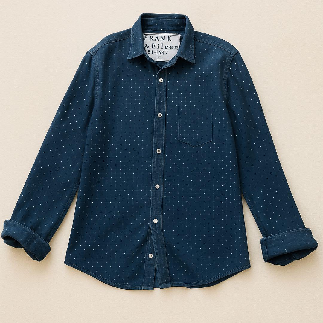 Frank & Eileen PAUL リネン100 長袖シャツ USA製　M