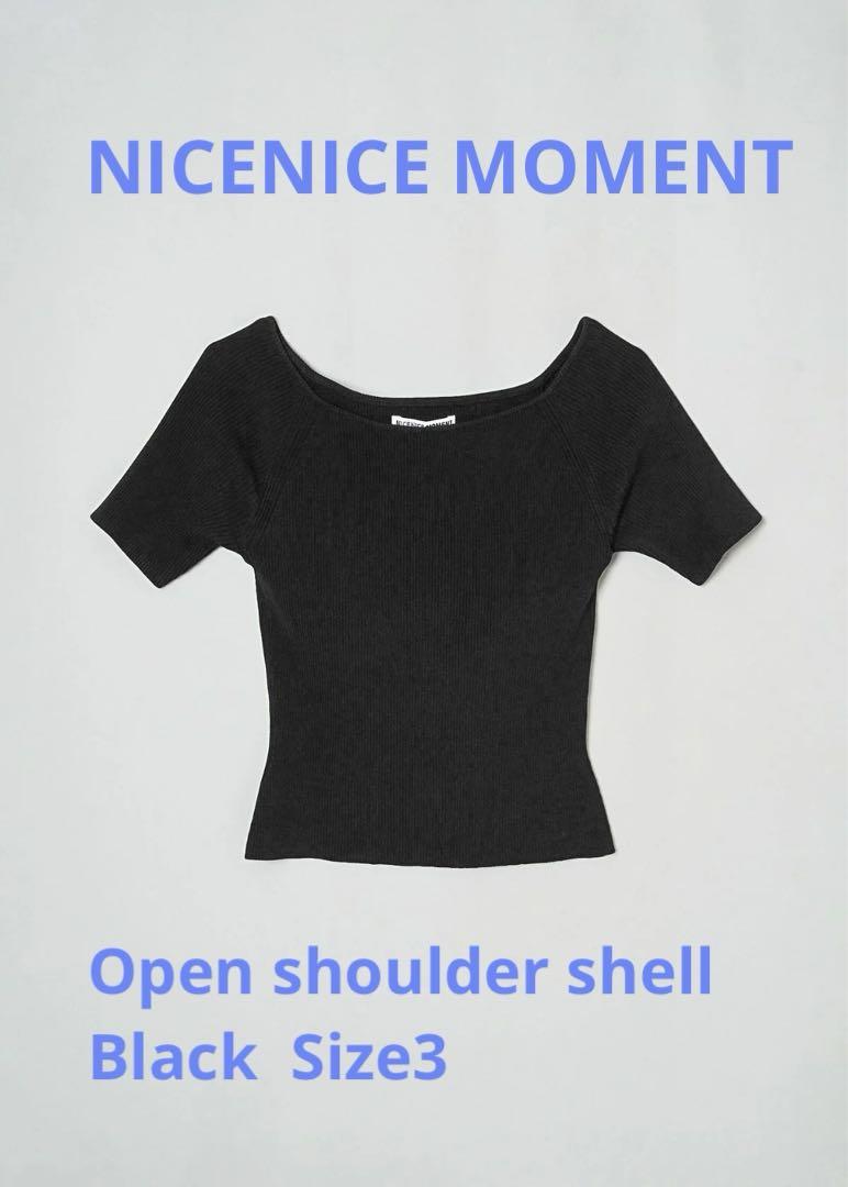 NICENICE MOMENT OPEN SHOULDER SHELL 黒 S NICENICE MOMENT open shoulder shell 黒 3 - メルカリ