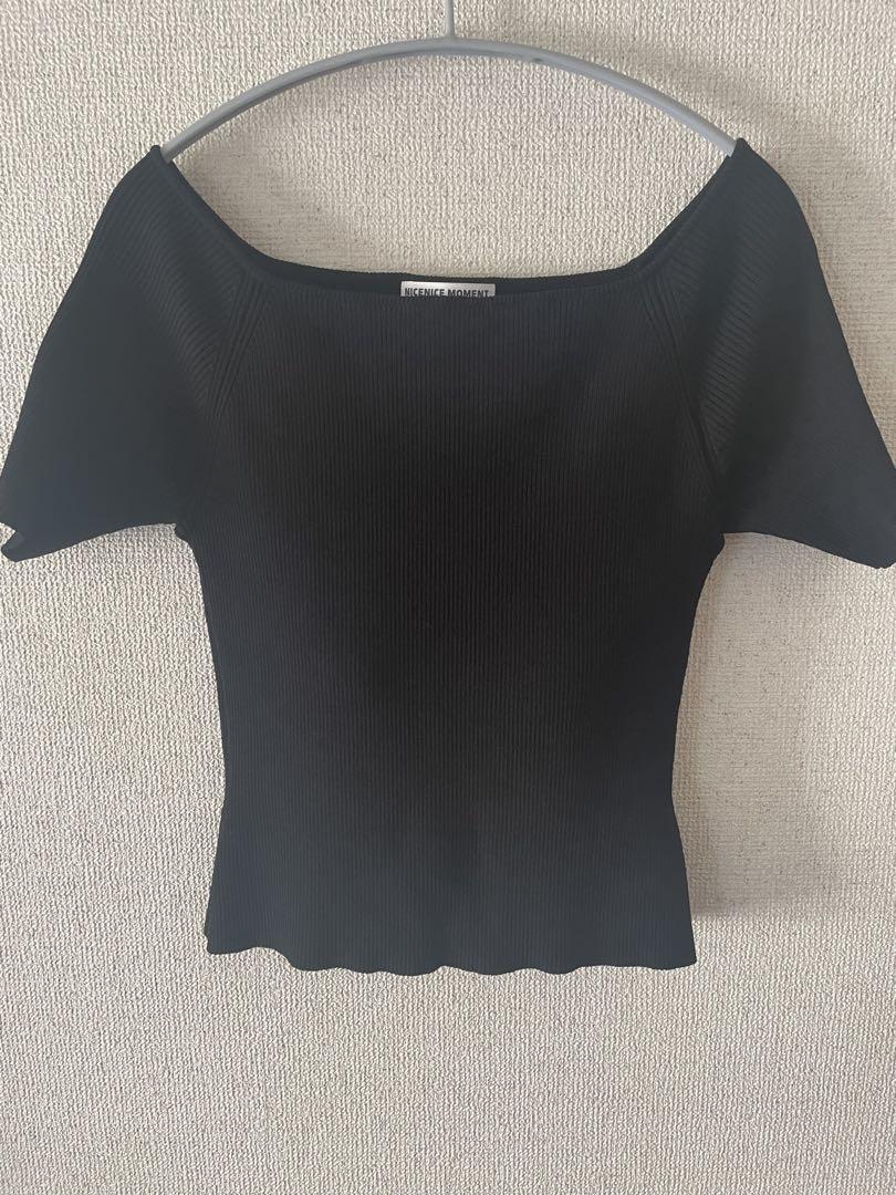 NICENICE MOMENT OPEN SHOULDER SHELL 黒 3 NICENICE MOMENT open shoulder shell 黒 3 - メルカリ