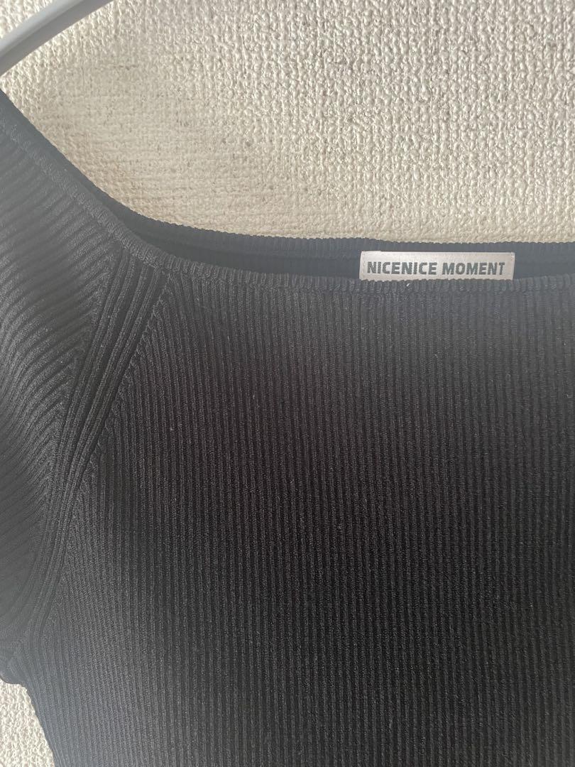 NICENICE MOMENT OPEN SHOULDER SHELL 黒 S nnm1-25s-022-c01.jpg