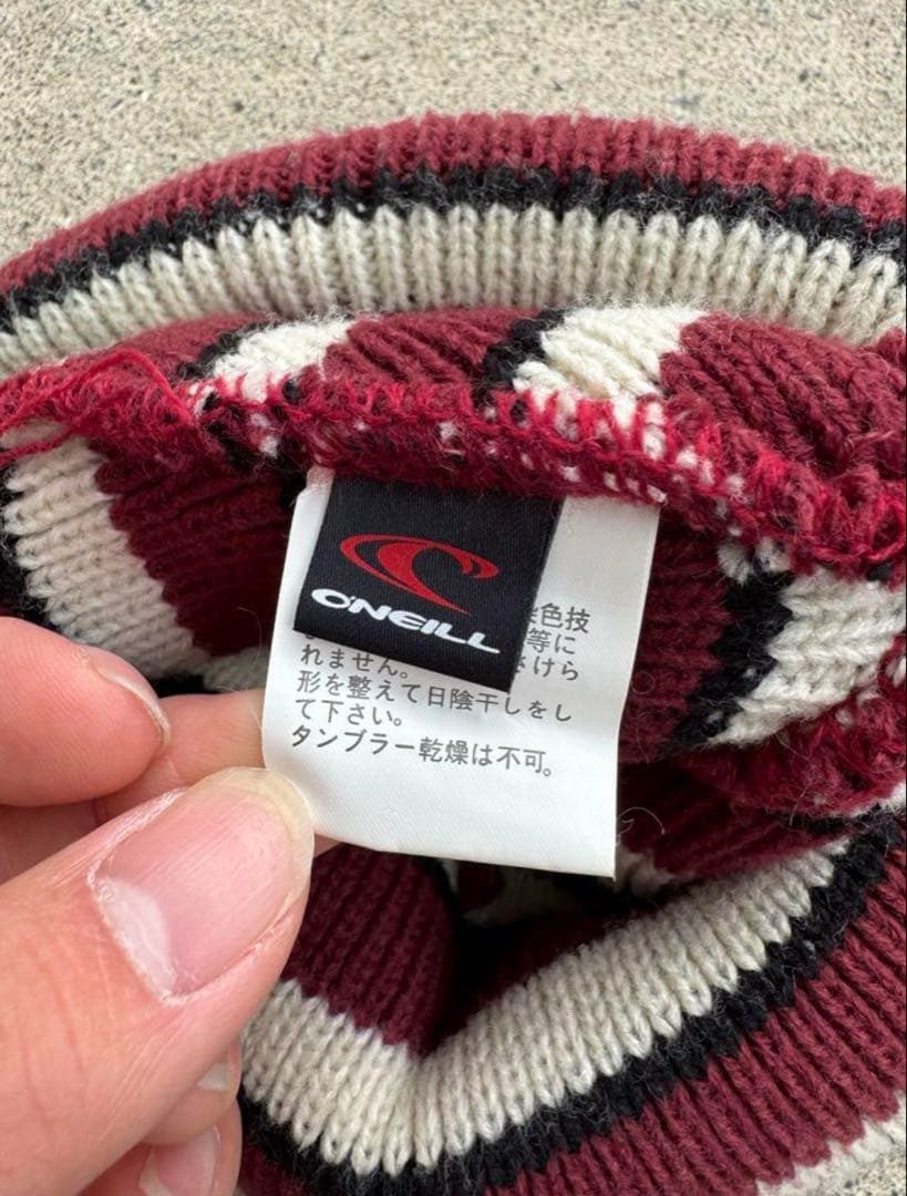 オニール 90s ニットキャップ  y2k オールドサーフ 90s OLD SURF オニール O\u0027Neill ストライプニット00 Y2K - メルカリ