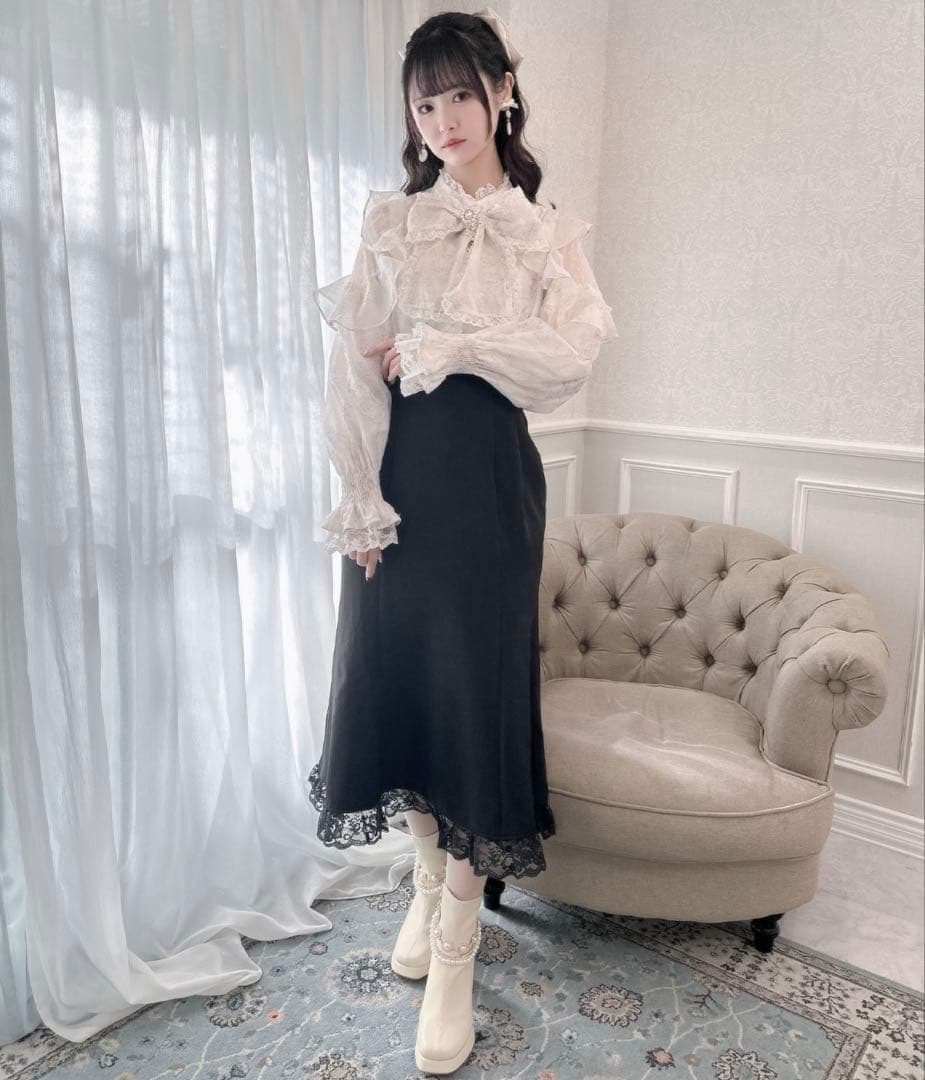 ROJITA ロジータ 花柄ドッキング 長袖ロングワンピース サイズ SIZE ROJITA