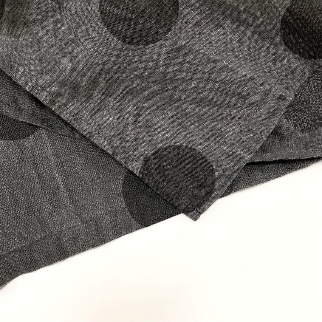 Y's LINEN LAWN DOT PRINT SHIRT DRESS グレー