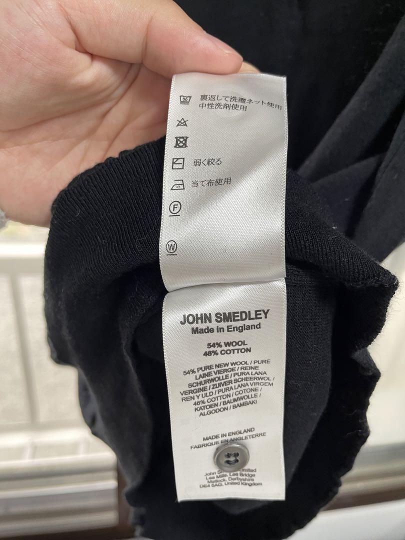 【20時〜土日限定セール】JOHN SMEDLEY 黒 半袖 ニットポロ