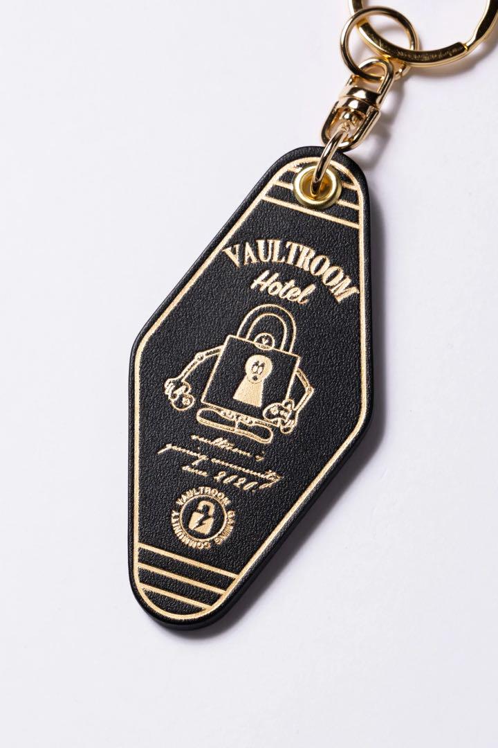 小物 VAULTROOM LEATHER HOTEL KEYCHAIN / BLACK
