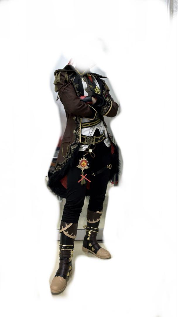 原神 ディルック コスプレ ウィッグ 靴