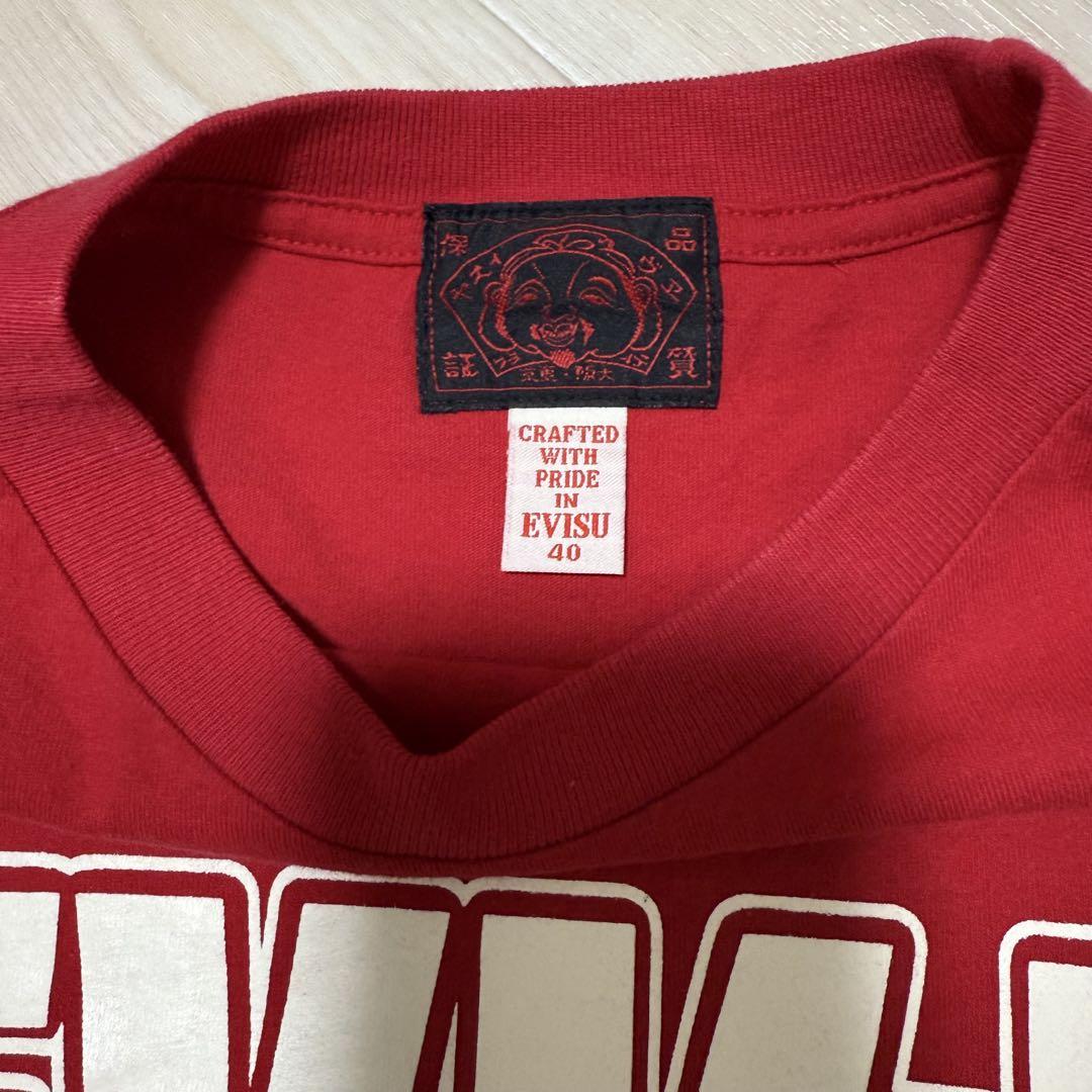 【美品】EVISU JEANS Tシャツ　カットソー カモメ　刺繍40