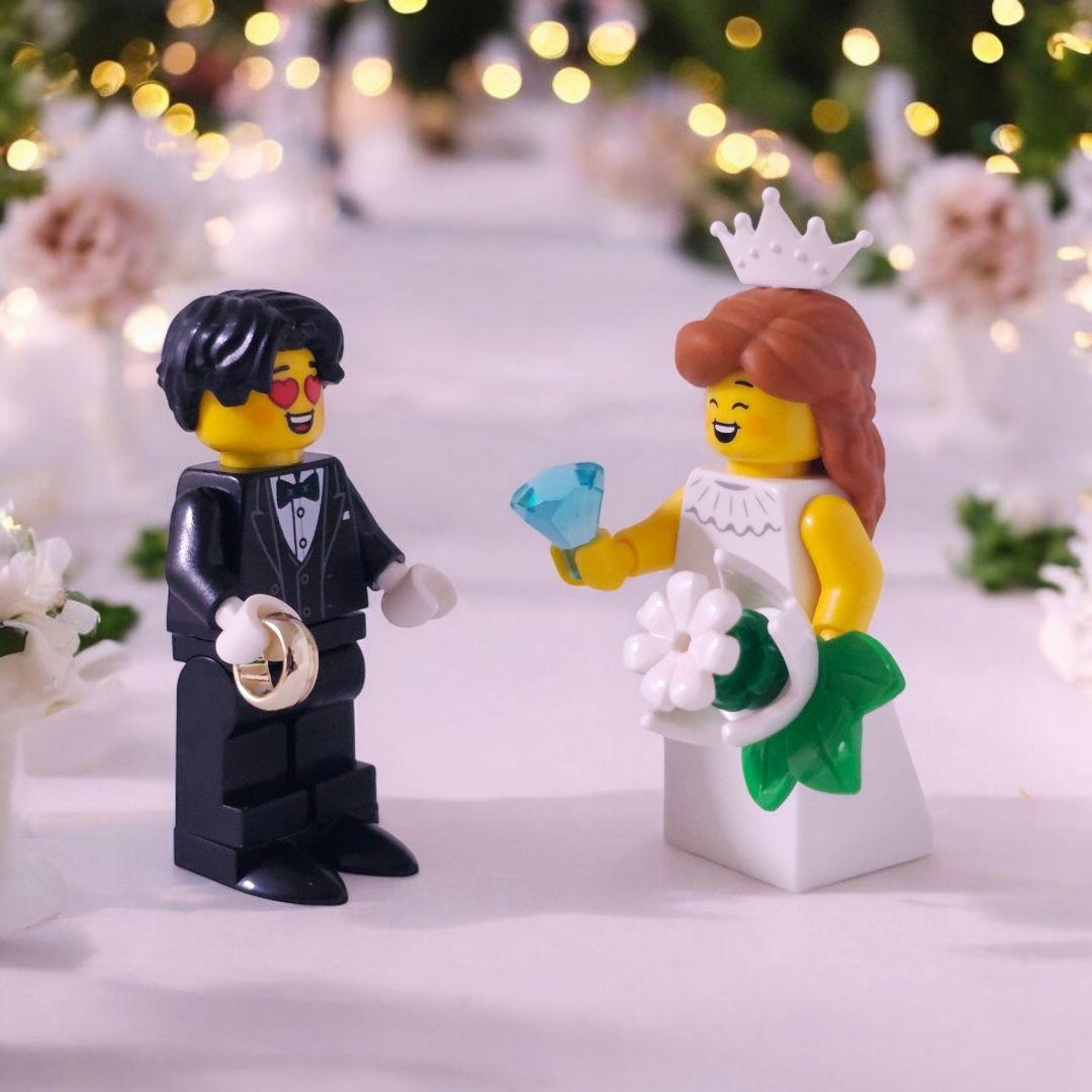 レゴ ミニフィグ♡ ウェディング 結婚証明 リングピロー ウェルカムスペース74