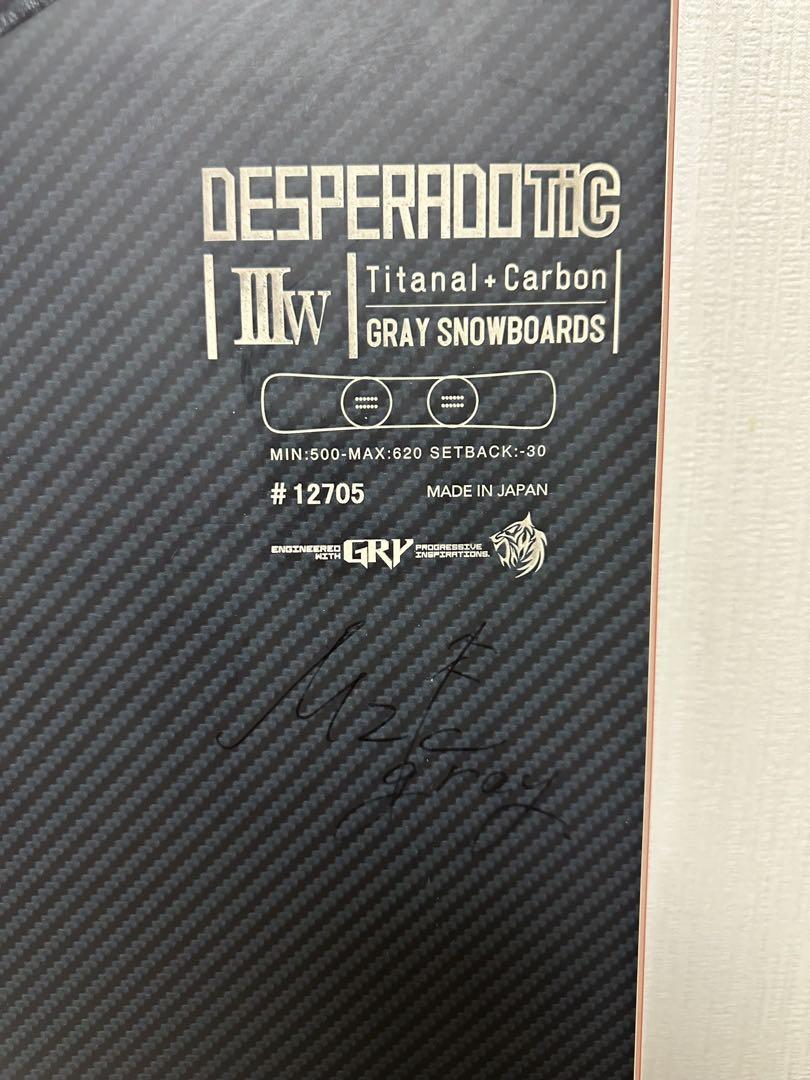 スノーボード gray desperado TiC III w 157.6