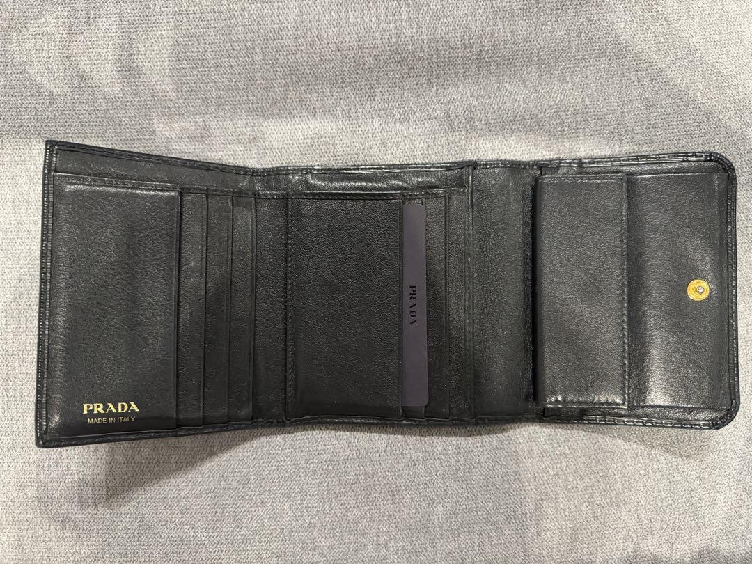 PRADA 財布 プラダ ウォレット レザー 三つ折り レディース
