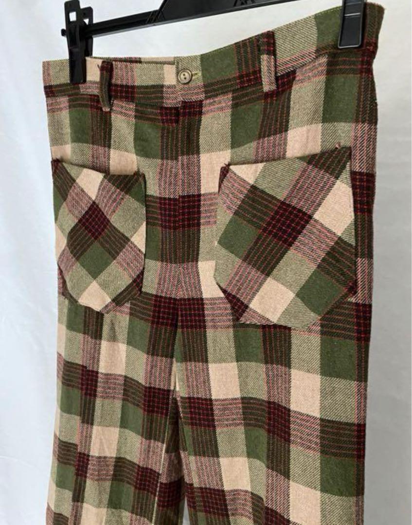 ヨロッパ古着 フレアスラックス チェック ヴィンテージ ヨロッパ古着 フレアスラックス チェック ヴィンテージ - Pants買う