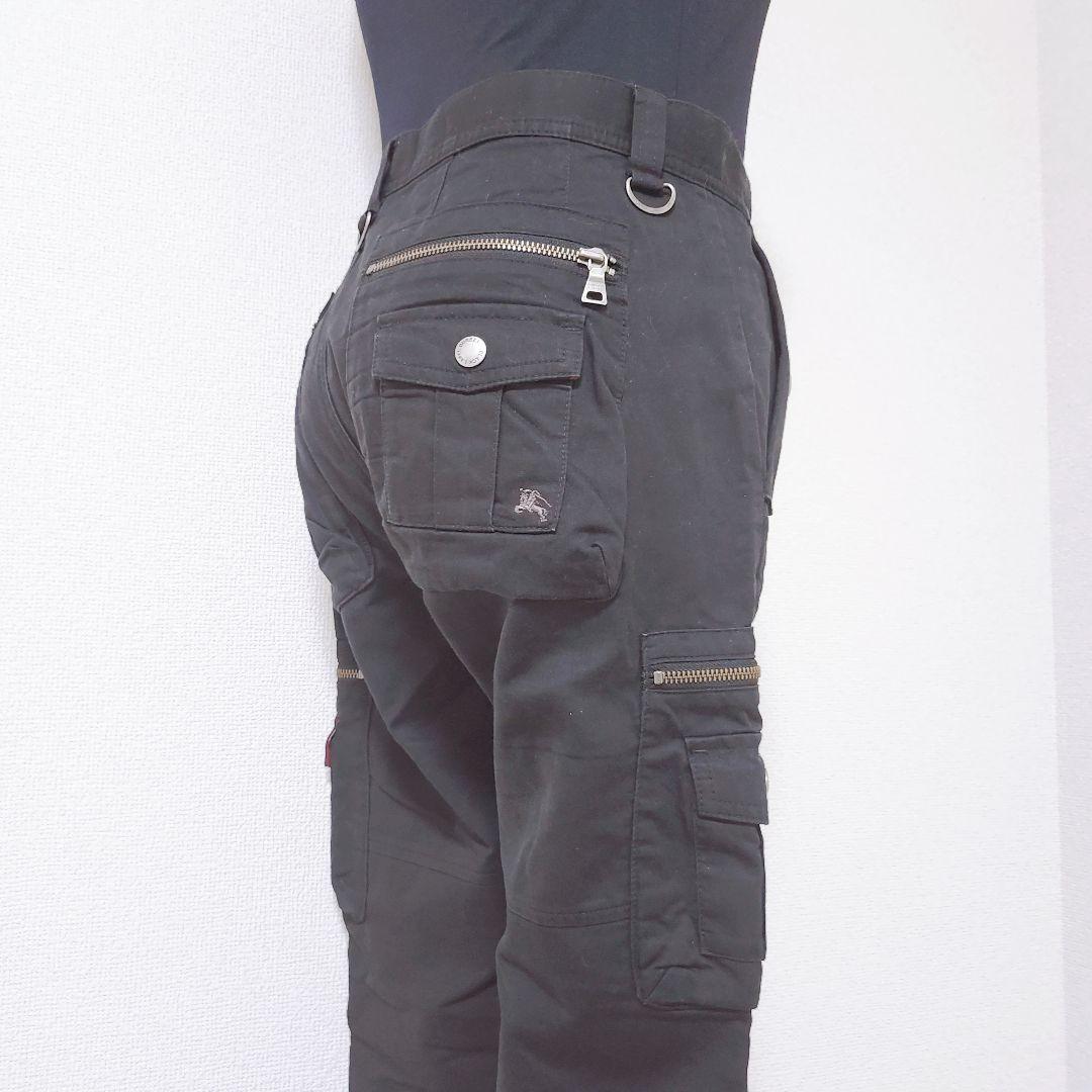 【高級美品】バーバリーブラックレーベル 大きいサイズ ワークパンツ ブラック