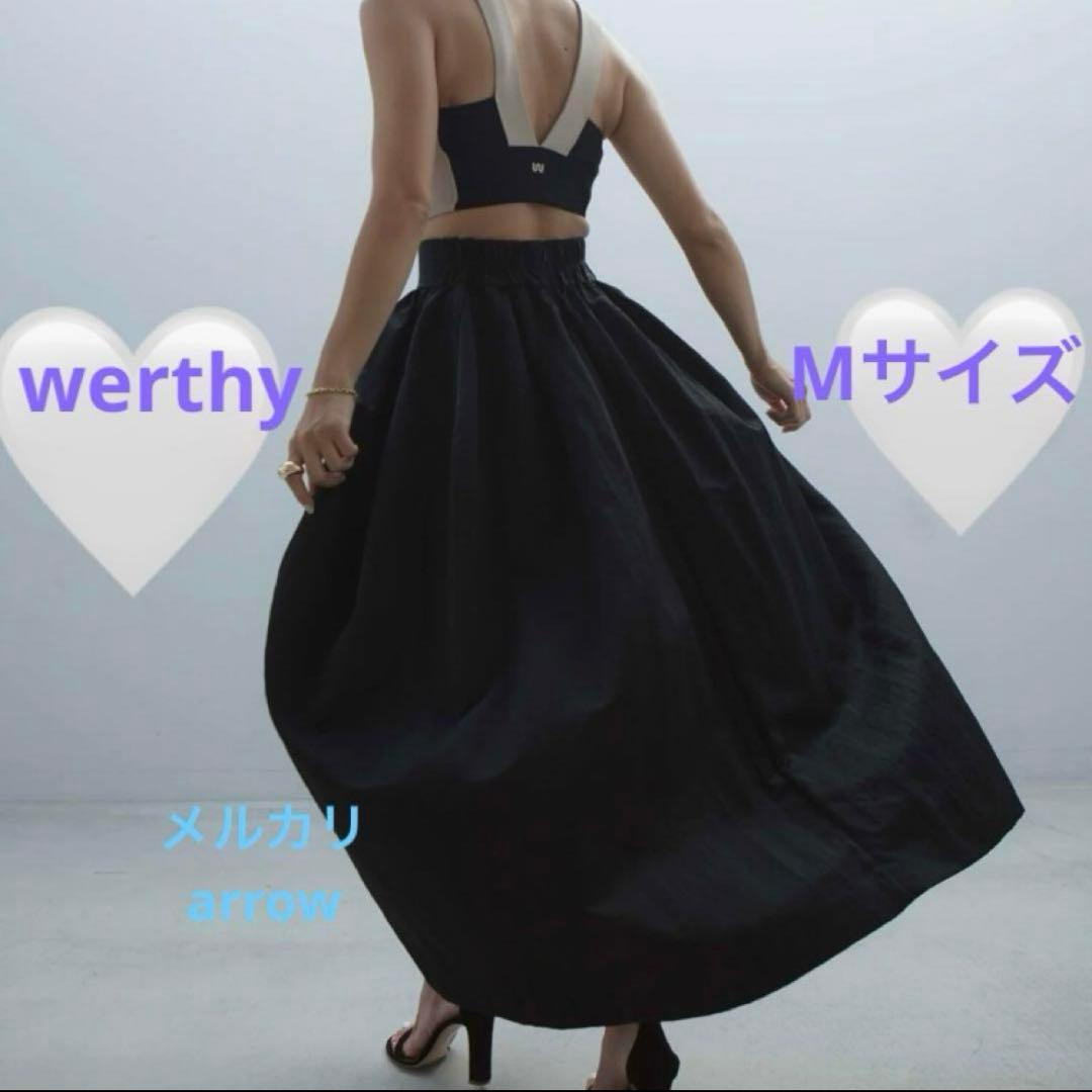 werthy 撥水 バルーンスカート ワーシー 野沢和香 M ブラック