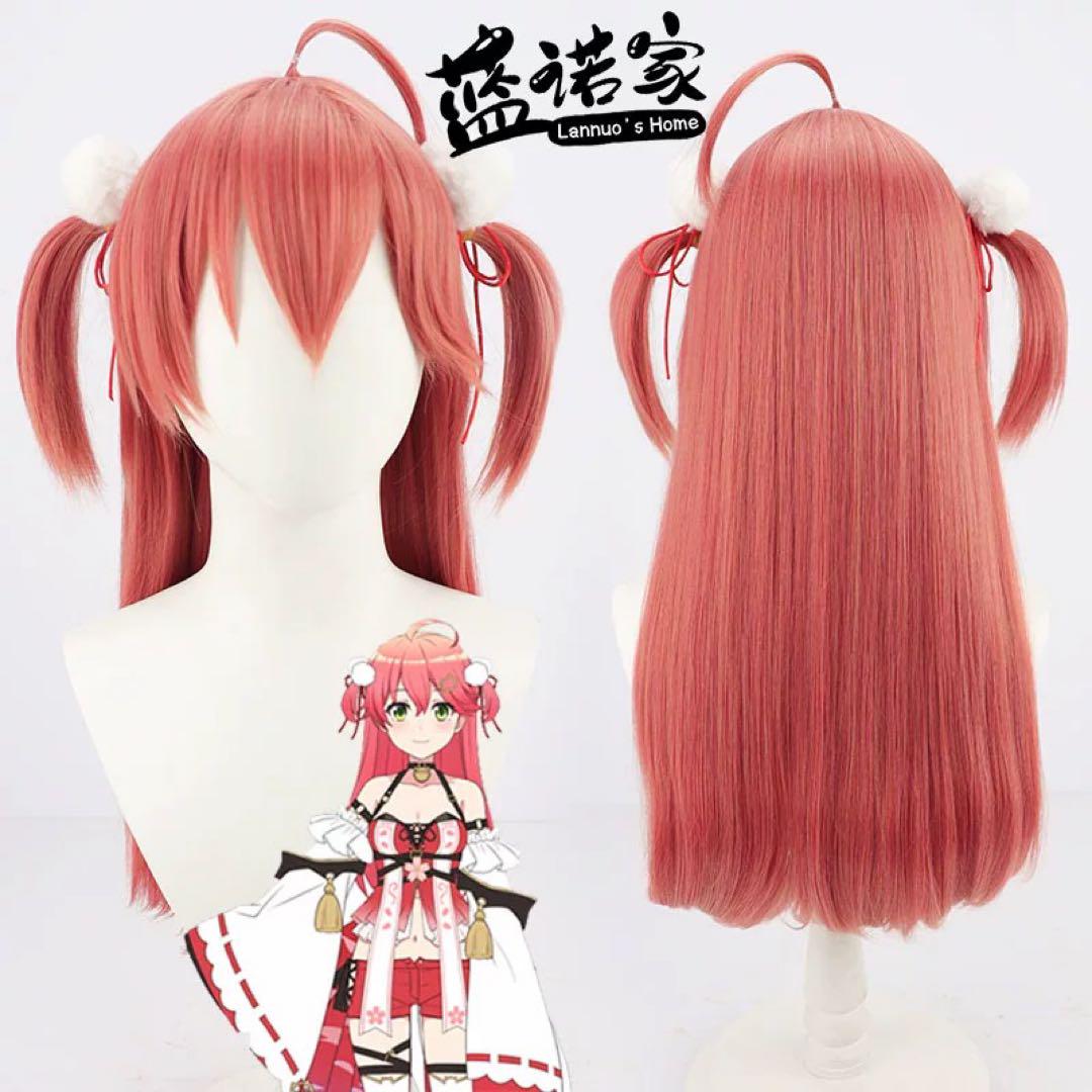 バーチャル VTuber 櫻巫女 さくらみこ コスプレ衣装 ウィッグ 靴追加可