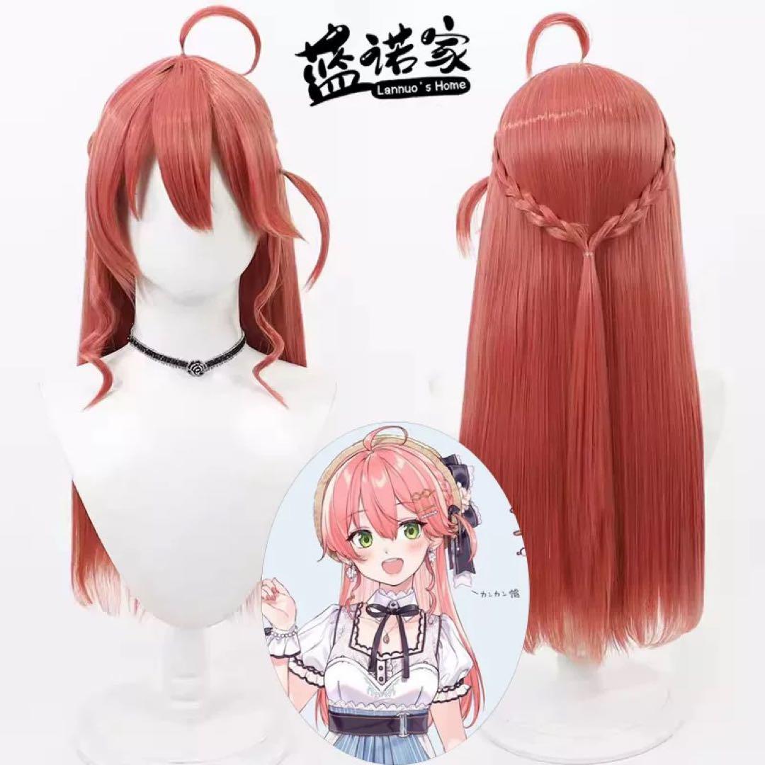 バーチャル VTuber 櫻巫女 さくらみこ コスプレ衣装 ウィッグ 靴追加可