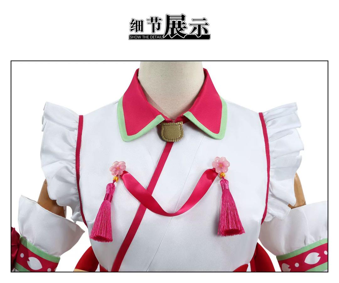 バーチャル VTuber 櫻巫女 さくらみこ コスプレ衣装 ウィッグ 靴追加可