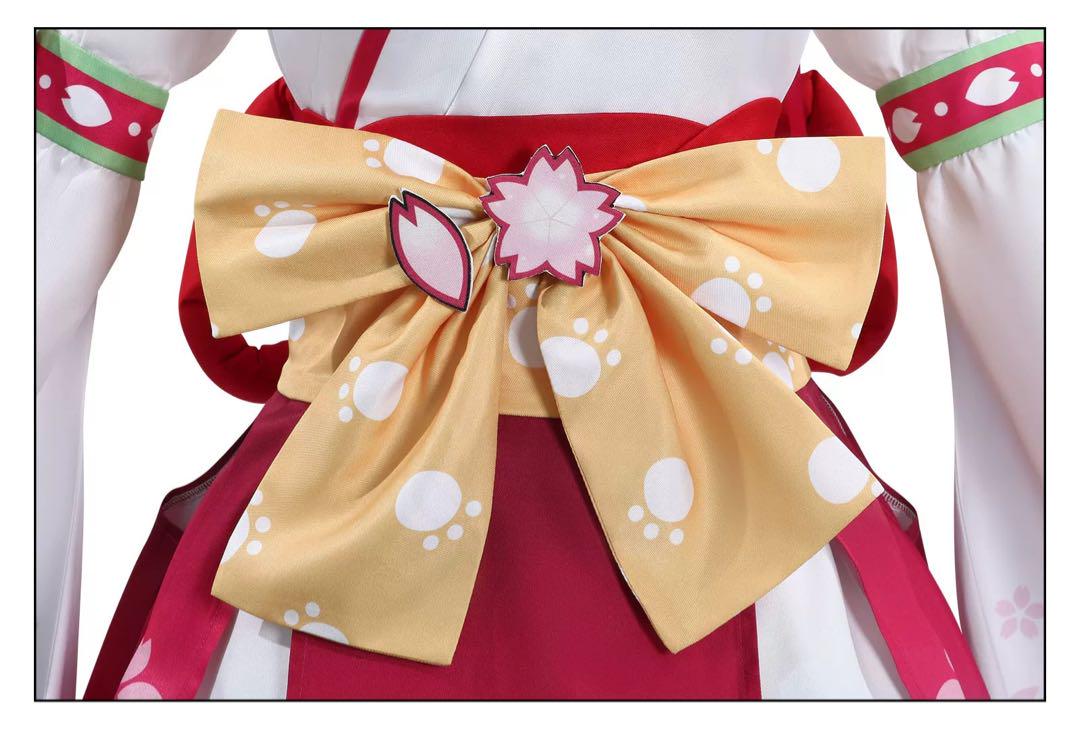 バーチャル VTuber 櫻巫女 さくらみこ コスプレ衣装 ウィッグ 靴追加可