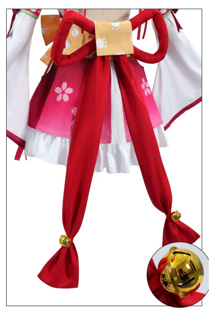 バーチャル VTuber 櫻巫女 さくらみこ コスプレ衣装 ウィッグ 靴追加可