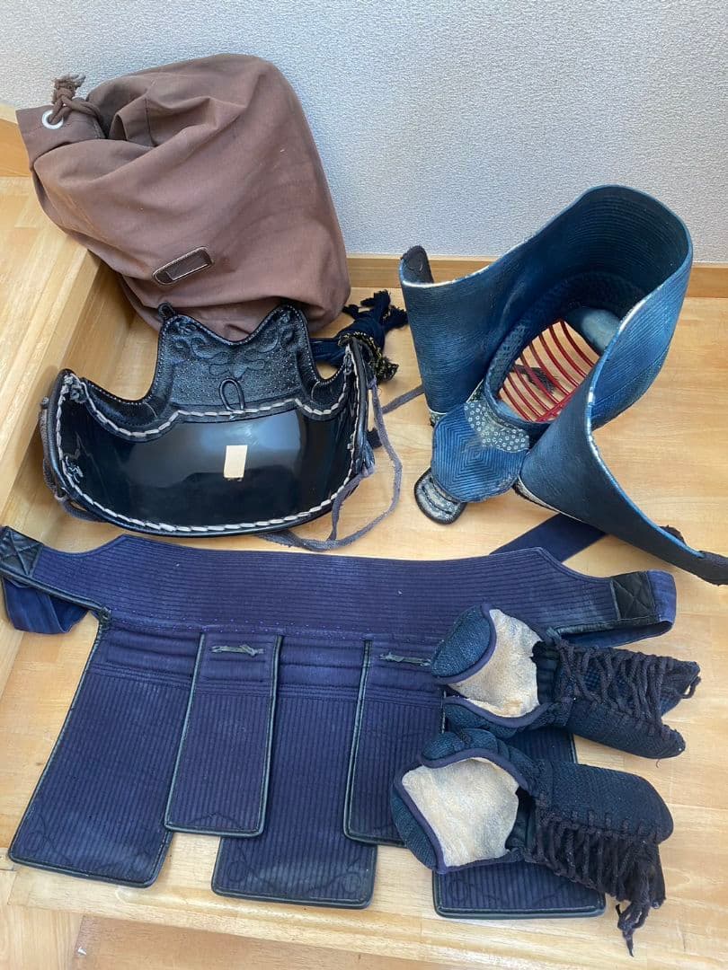 剣道 防具一式 中高生 胸青系刺繍 剣道 防具一式 中高生 胸青系刺繍