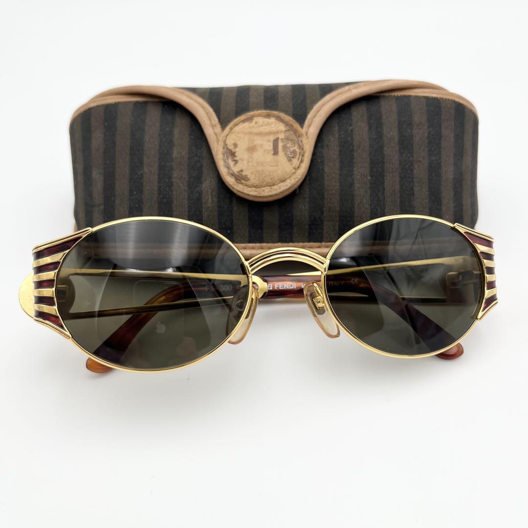 FENDI サークルロゴ 53-18-130 サングラス ヴィンテージFS300