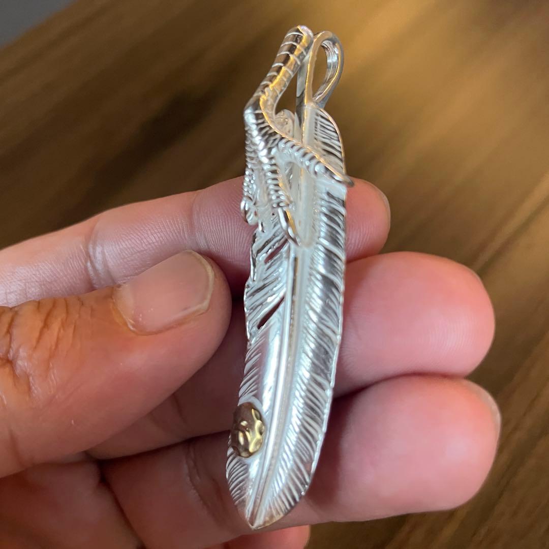爪 印台 メタル 付き 右 フェザー ネックレス ハンドメイド ノーブランド 爪 印台 メタル 付き 右 フェザー ネックレス ハンドメイド ノーブランド