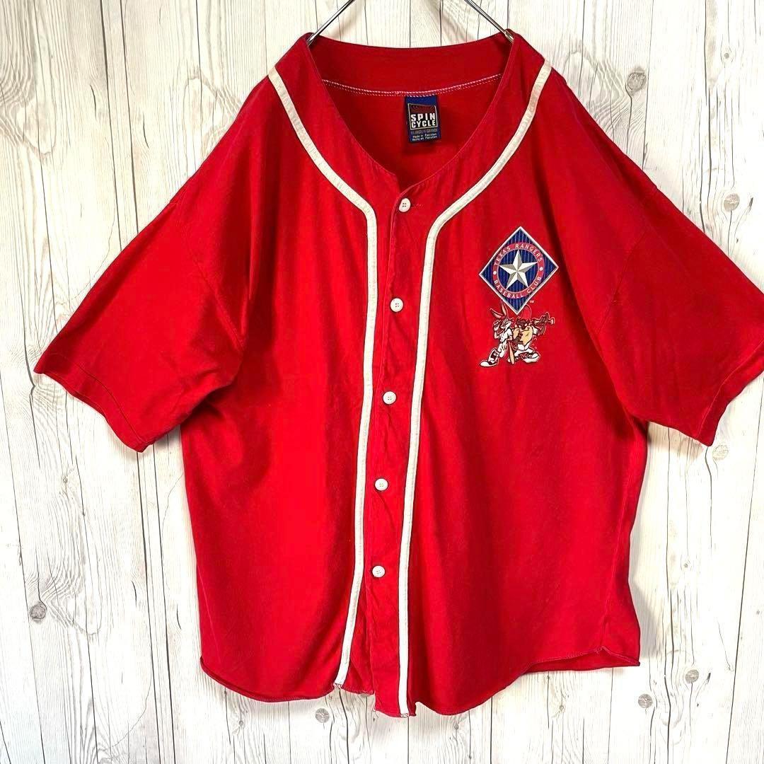 MLBテキサス・レンジャーズ　ルーニーテューンズ　半袖シャツ　ユニフォーム　XL
